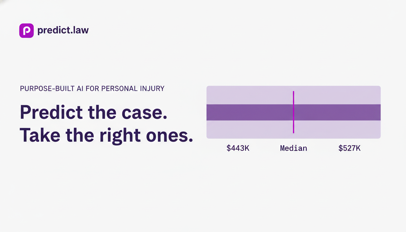 Purpose-built AI for personal injury — predict.law
